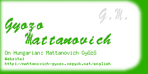 gyozo mattanovich business card