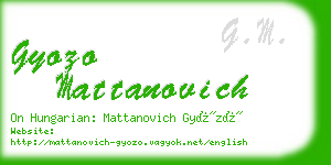 gyozo mattanovich business card